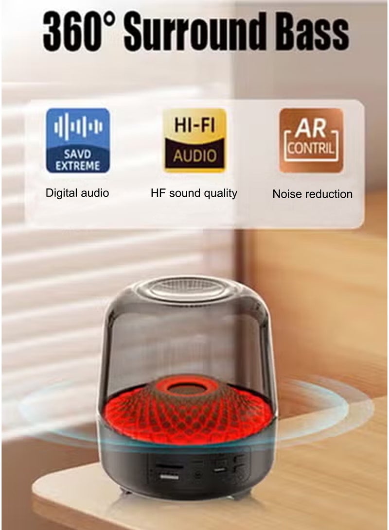 هيروكس مكبر صوت لاسلكي - بتصميم فاخر وإضاءة محيطية - Image 3