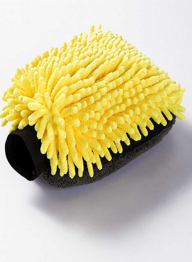 Aknzlmed Car Wash Mitt Microfiber, 1 Pcs, Thickened Waterproof Coral Fleece (Double-sided), Deluxe Chenille with Waterproof Inner for Car Washing Home Cleaning - Image 1