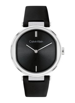 Women Analog Round Shape Leather Wrist Watch 25200255 36 mm