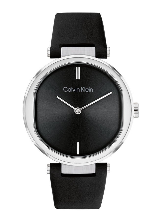 CALVIN KLEIN - Women Analog Round Shape Leather Wrist Watch 25200255 36 mm - Image 1