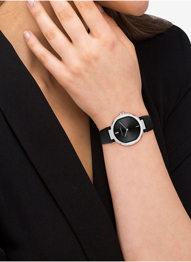 CALVIN KLEIN - Women Analog Round Shape Leather Wrist Watch 25200255 36 mm - Image 1