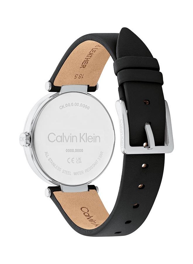 CALVIN KLEIN - Women Analog Round Shape Leather Wrist Watch 25200255 36 mm - Image 1
