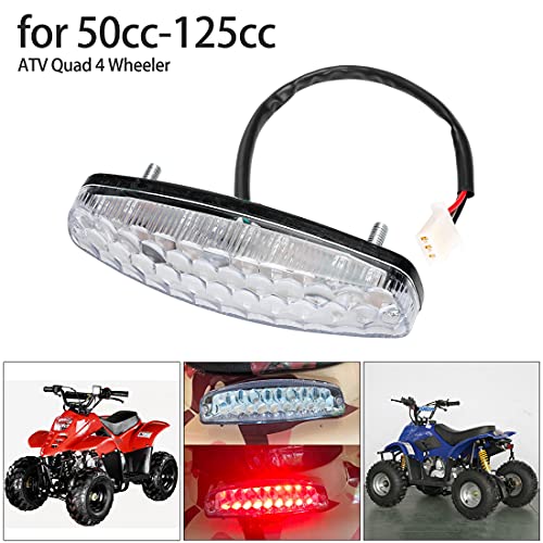 FVRITO 12V Front Head Light Lamp and Rear Brake Tail light for 50cc 70cc 90cc 110cc 125cc Taotao 110B Coolster 3050C Vitacci HAWK Peace Roketa Sunl BMS RPS Raider 6 ICEbear Chinese Quad ATV 4 Wheeler - Image 3