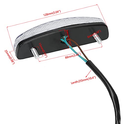 FVRITO 12V Front Head Light Lamp and Rear Brake Tail light for 50cc 70cc 90cc 110cc 125cc Taotao 110B Coolster 3050C Vitacci HAWK Peace Roketa Sunl BMS RPS Raider 6 ICEbear Chinese Quad ATV 4 Wheeler - Image 5