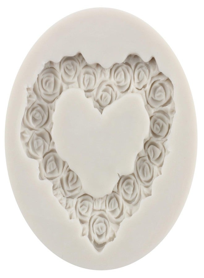 RFGHAC Rose Wreath Fondant Molds Heart Flower Garland Silicone Mold for Wedding Party Cake Decorating Cupcake Topper Chocolate Candy Gum Paste Polymer Clay Set Of 2 - Image 3