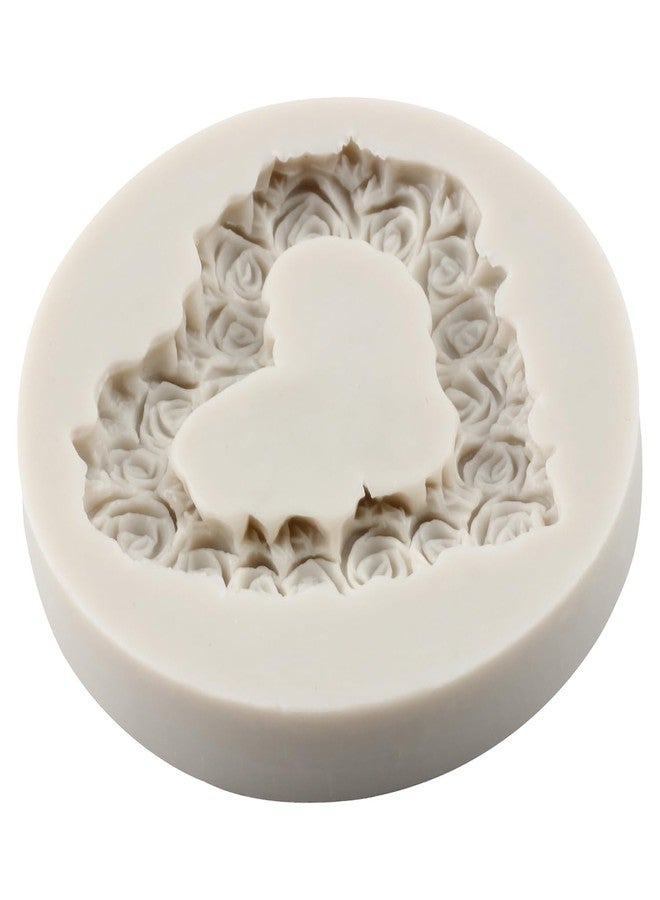RFGHAC Rose Wreath Fondant Molds Heart Flower Garland Silicone Mold for Wedding Party Cake Decorating Cupcake Topper Chocolate Candy Gum Paste Polymer Clay Set Of 2 - Image 5