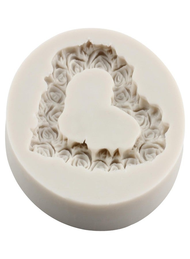 RFGHAC Rose Wreath Fondant Molds Heart Flower Garland Silicone Mold for Wedding Party Cake Decorating Cupcake Topper Chocolate Candy Gum Paste Polymer Clay Set Of 2 - Image 4
