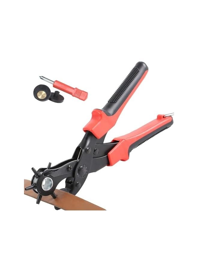 PROMASS Professional Leather Hole Puncher Tool for Belts, Watch Bands, Handbag Straps and More, Precision Multi-Size Fabric & Leather Hole Puncher for Crafts & Easy DIY Belt Holes  - Image 1