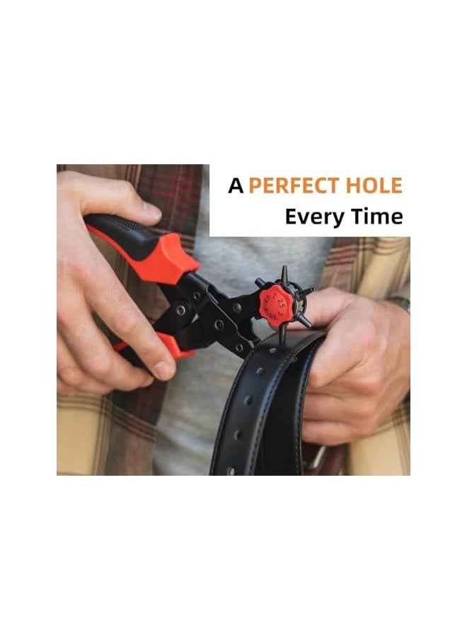 PROMASS Professional Leather Hole Puncher Tool for Belts, Watch Bands, Handbag Straps and More, Precision Multi-Size Fabric & Leather Hole Puncher for Crafts & Easy DIY Belt Holes  - Image 5