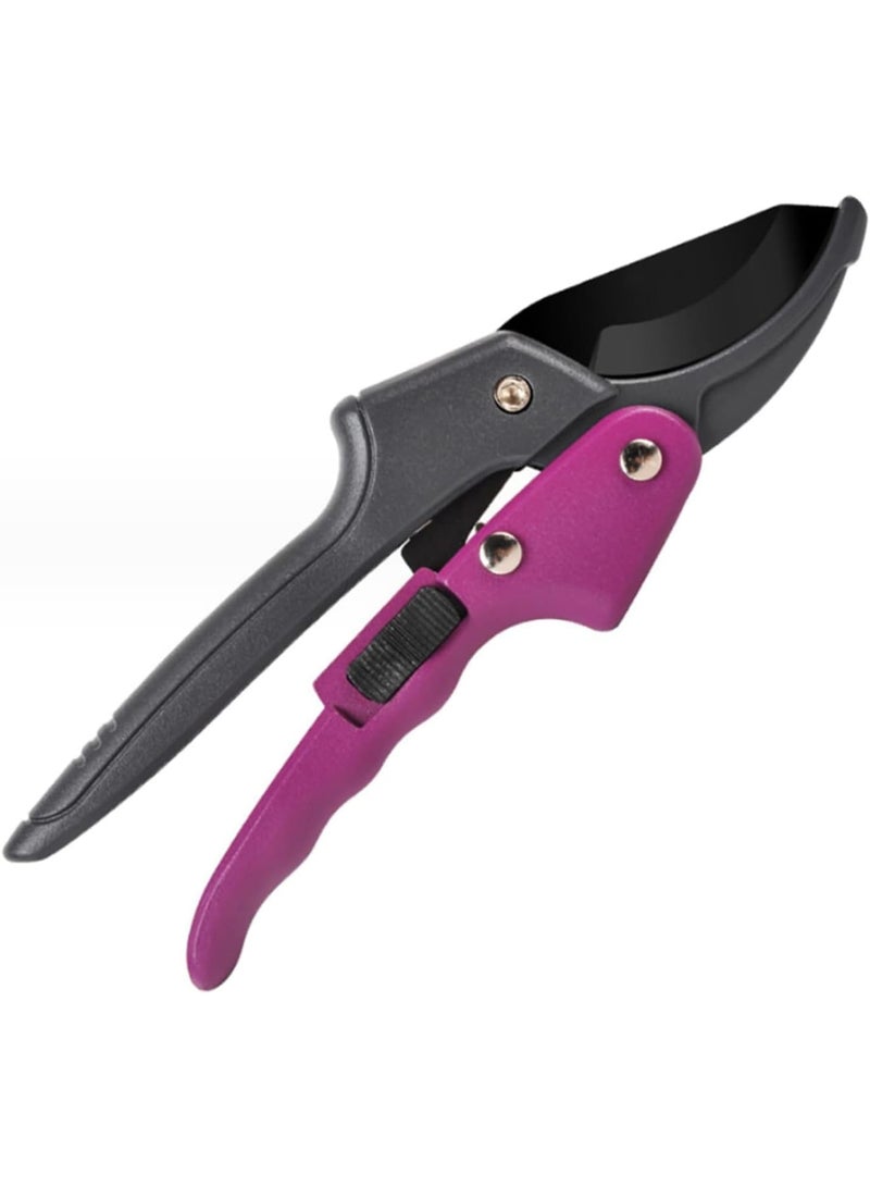 Cobest Pruning Shears for Gardening, 2 Pack Garden Shears, Premium Plant Shears, Garden Plant Clippers, Handheld Pruner for Florist Floral, Thorn Rose, Branch, Hedge, Purple - Image 1