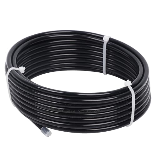 LokoCar Nylon Air Line 50ft 14 OD Pneumatic Nylon Tube DOT Approved SAE J844 Airline For Air Brake Tubing or Fluid Transfer Black - Image 1