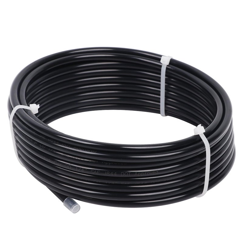 LokoCar Nylon Air Line 50ft 14 OD Pneumatic Nylon Tube DOT Approved SAE J844 Airline For Air Brake Tubing or Fluid Transfer Black - Image 2