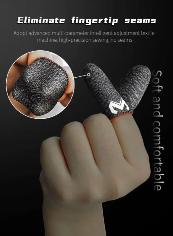 Memo MEMO Silver Fiber Gaming Finger Sleeves - Image 2