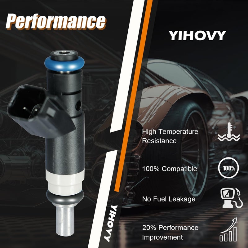 YIHOVY Upgraded Fuel Injectors FJ1058 fit for Jeep Compass Patriot 20072017 fit for Dodge Journey Avenger Caliber 20072015 fit for Chrysler 200 Sebring 20072014 L4 24L Gas 04891577AC 4 - Image 4