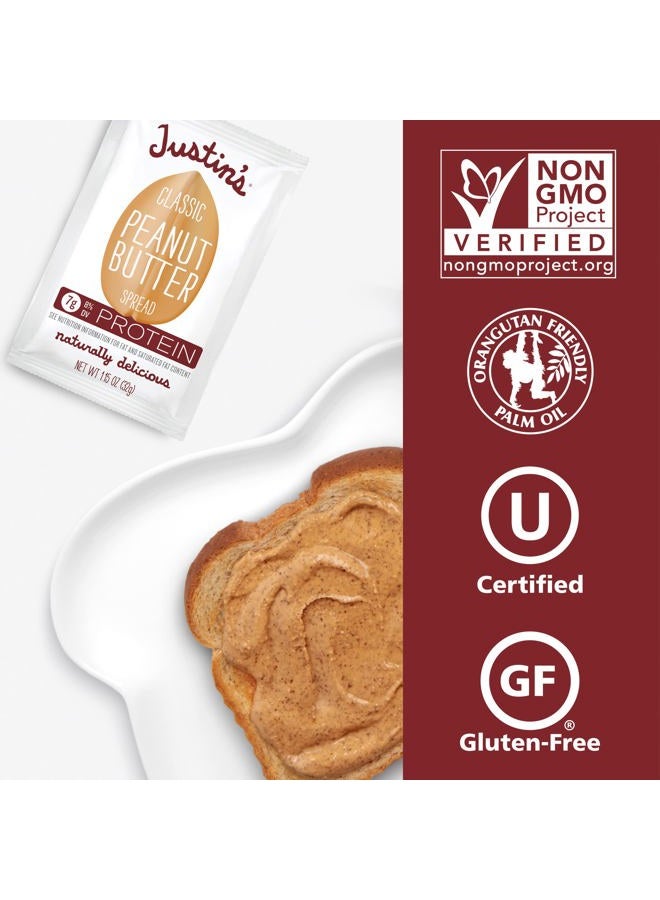 WALDEN FARMS JUSTIN'S Classic Gluten-Free Peanut Butter Spread Squeeze Packs, 1.15 Ounce (10 Pack) - Image 3