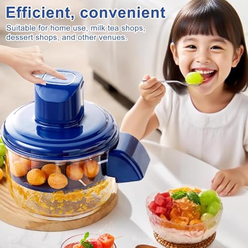 GNEY Automatic Electric Fruit Peeler & Mini Food Chopper | 5-Blade Stainless Steel | 50W High Power | USB Rechargeable 1300mAh | One-Touch Operation Food-Grade Bowl for Grapes,Garlic,Cherry Tomato & Fruits - Image 4