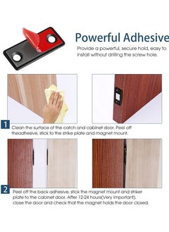 Y&D Cabinet Magnetic Catch SYOSI 5 Pack Black Ultra Thin Door Closures for Kitchen Closet Closing Closer  - Image 4