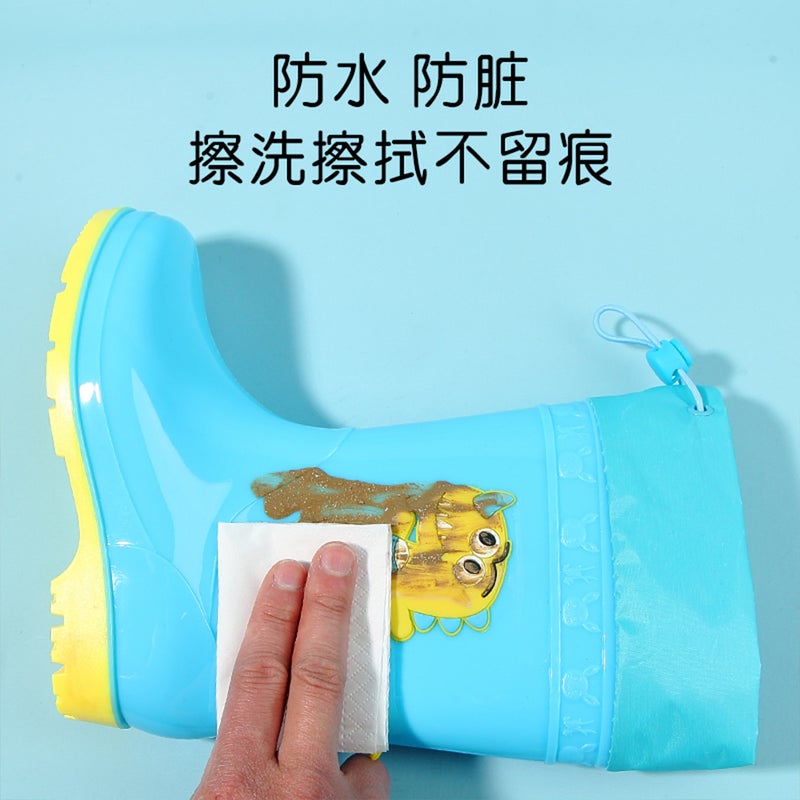 New Cartoon Children'S Rain Boots Cute Baby Dinosaur Girls' Non-Slip Waterproof Rain Boots Girls' Water Shoes - Image 4