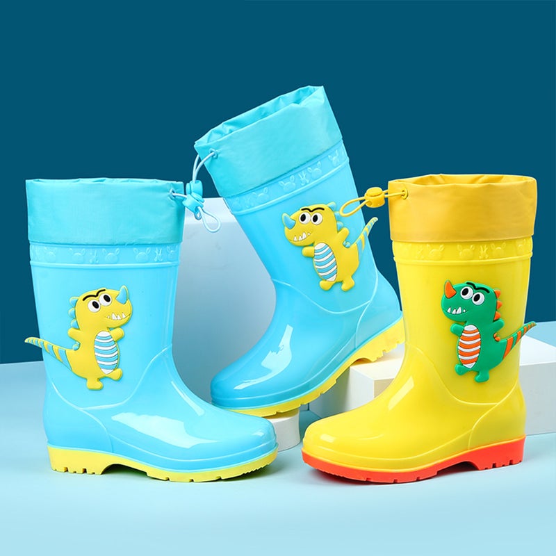New Cartoon Children'S Rain Boots Cute Baby Dinosaur Girls' Non-Slip Waterproof Rain Boots Girls' Water Shoes - Image 2