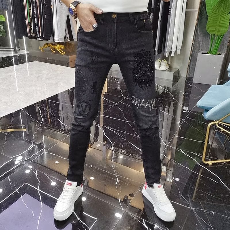 Unisex Classic Denim Jeans Loose Fit Daily Outdoor Wear - Image 2