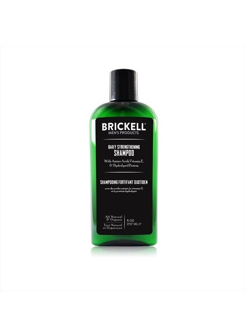 Daily Strengthening Shampoo for Men, Natural and Organic Featuring Mint and Tea Tree Oil To Soothe Dry and Itchy Scalp, Sulfate Free and Paraben Free, 8 Ounce, Scented