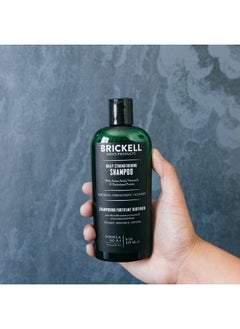 Brickell Men's Products Daily Strengthening Shampoo for Men, Natural and Organic Featuring Mint and Tea Tree Oil To Soothe Dry and Itchy Scalp, Sulfate Free and Paraben Free, 8 Ounce, Scented  - Image 4