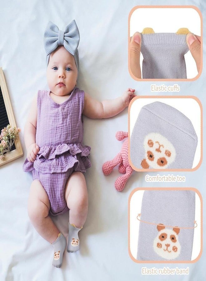 JAMBUVANTI 5 Pairs Baby Non‑Slip Socks with Grippers, Anti Skid Cotton Ankle Socks for Infants & Toddlers, Soft Breathable Kids Cartoon Floor Ankle Non Slip Socks. - Image 4