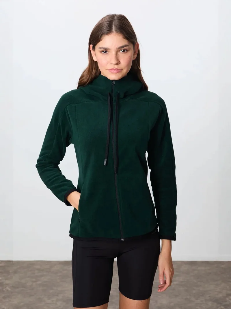 تومي لايف TOMMY Women's Plush Zip-up Hooded Sweatshirt