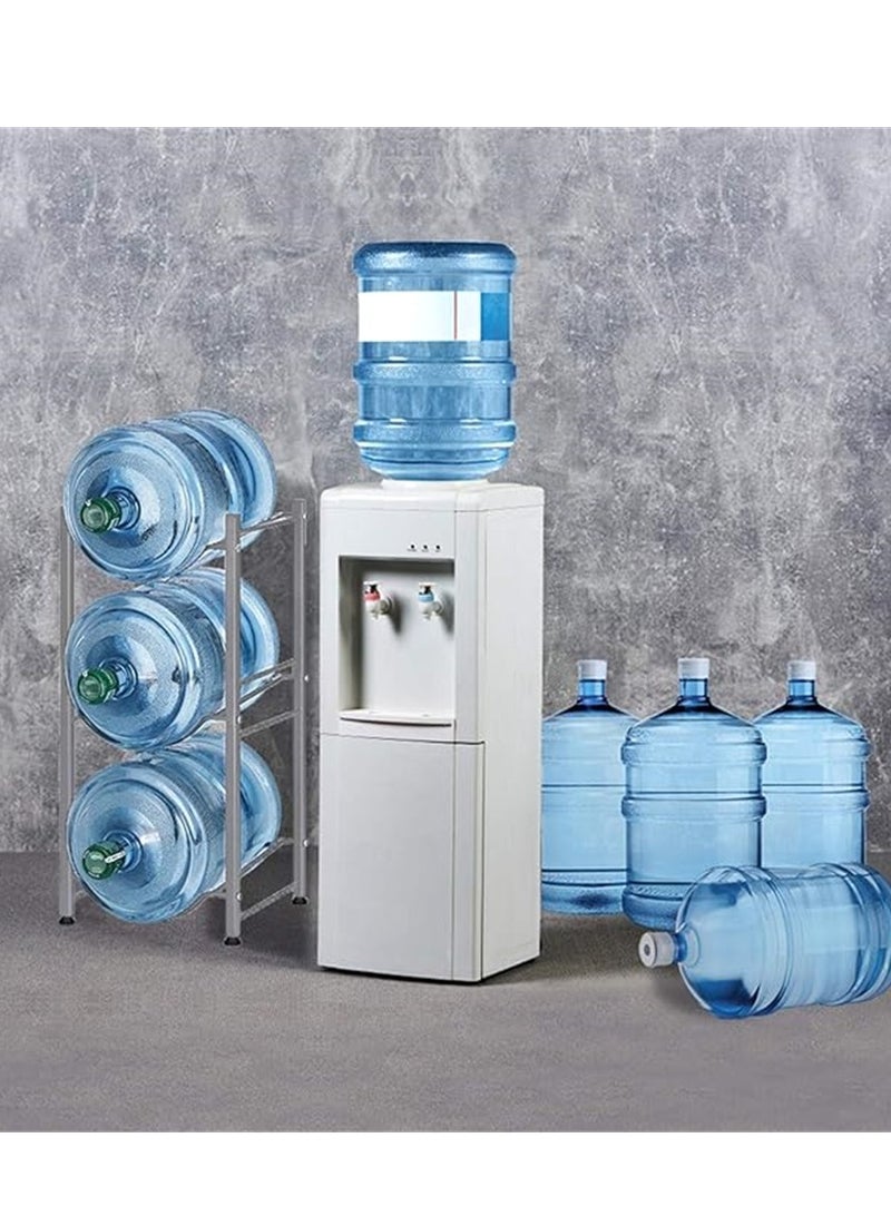 3 Bottles Storage Rack 3 Tier Reinforced Carbon Steel Heavy Duty Water Cane Jug Holder Cooler Organizer Shelf for Home Kitchen Office Garages Restaurant Gym Stand Shelves  - Image 2