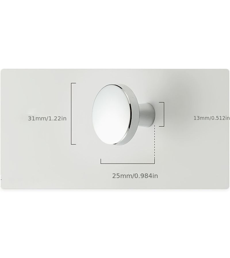 Set Of 2 Brushed Satin Cabinet Knobs Round Modern Handles For Dresser Drawers Office Kitchen Bathroom - Image 3