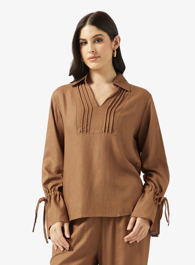 Ripples Ladies Co-ord Set With Long Sleeves Top & Wide-Leg Pant - Image 3