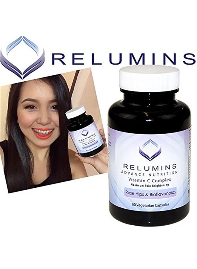 RELUMINS Advance Vitamin C - with Rose Hips & Bioflavonoids - 60 Capsules (1 Bottle)  - Image 3