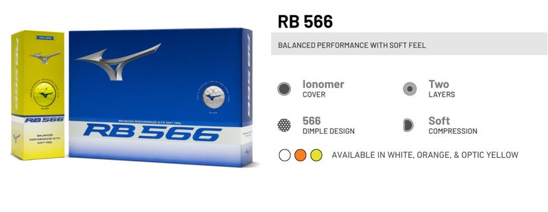 Mizuno 2024 RB 566 Golf Balls | White - Image 3