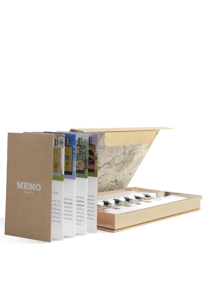 Memo Paris Discovery kit 7 x 1.5ml: Madurai, Inle, Abu Dhabi, Marfa, Ithaque, Irish Leather, African Leather - Image 4