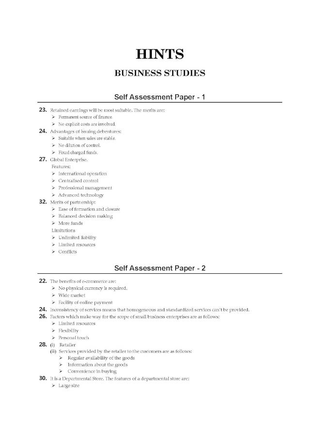 Oswaal CBSE Sample Question Papers Class 11 Business Studies Book (For 2025 Exam)