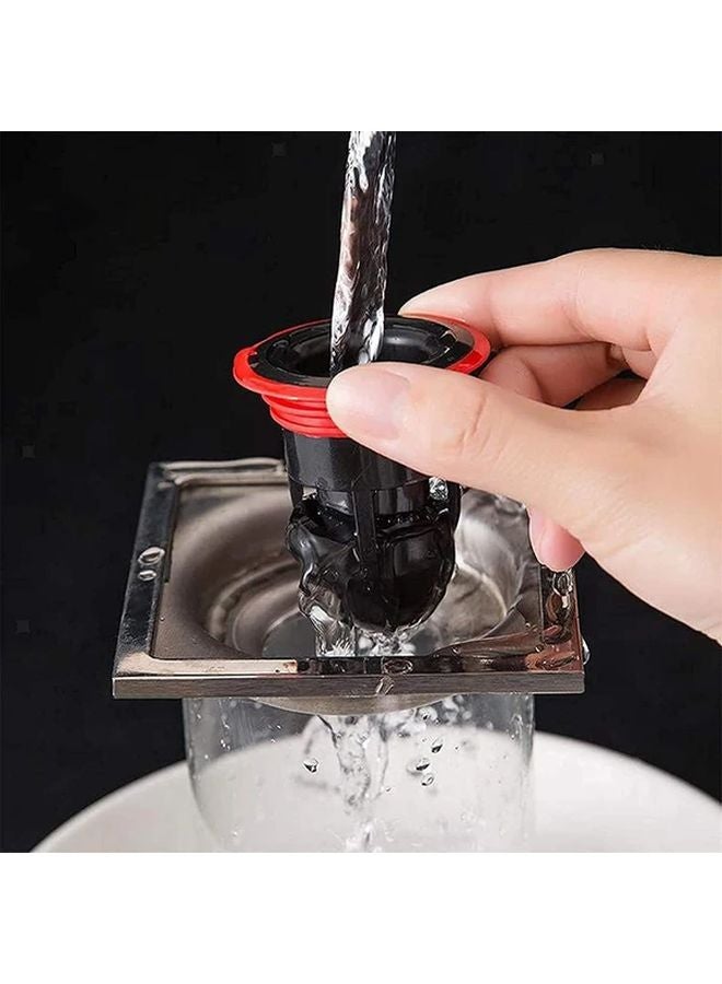 3pcs Black Odor Proof Floor Drain Anti Siphon Sink Strainer For Bathroom Kitchen - Image 3