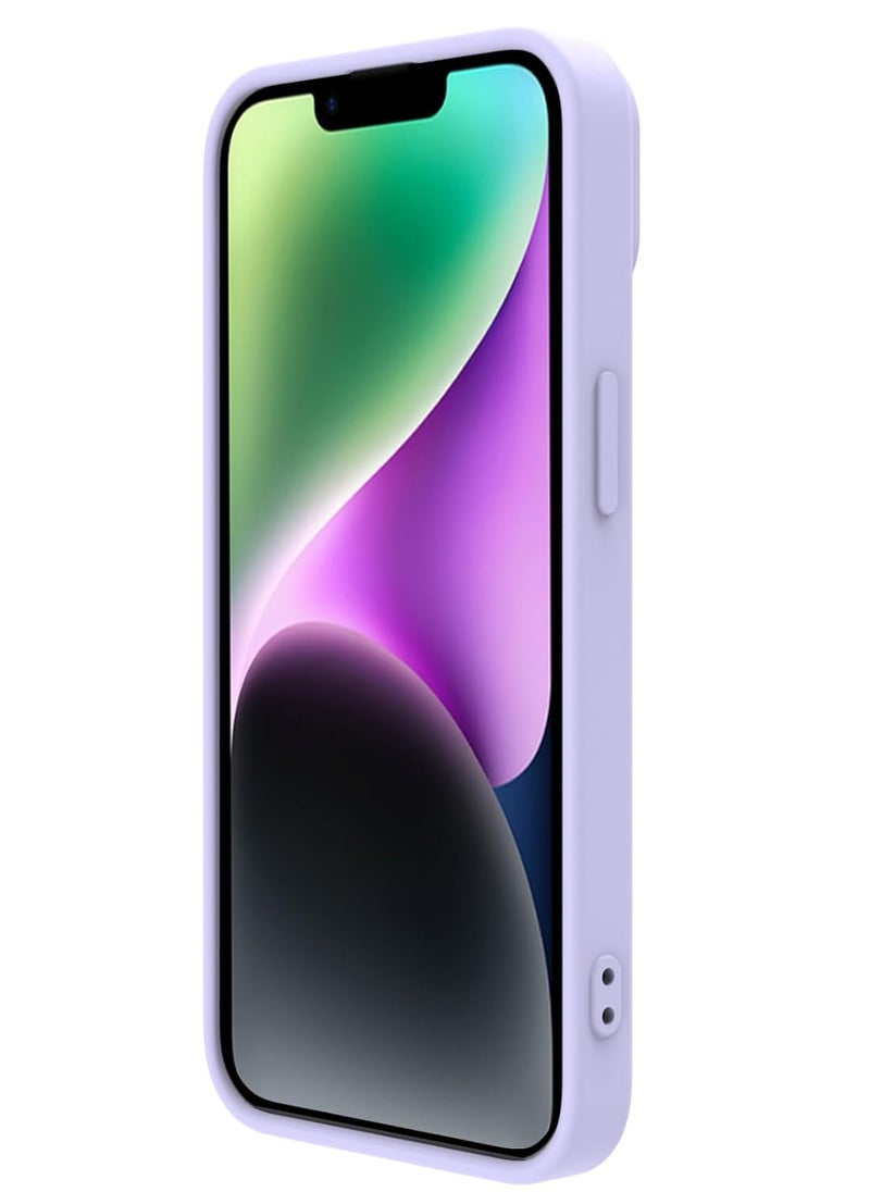 Generic - For iPhone 15 Plus CamShield Liquid Silicone Phone Case(Purple) - Image 1