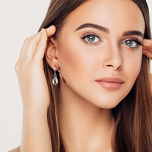 ALEXCRAFT Sterling Silver Teardrop Earrings for Women Girls Silver Drop Leverback Dangle Earrings for Girls Hypoallergenic Leverback Drop Silver Earring - Image 5