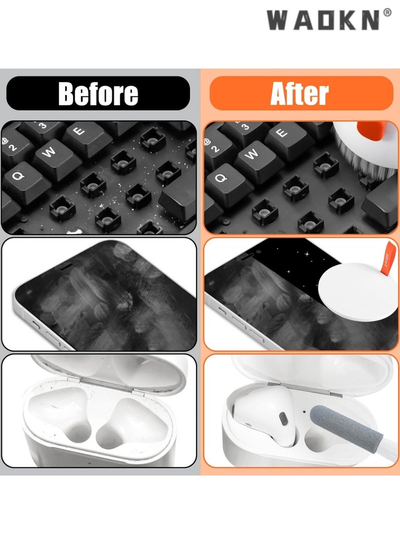 WAOKN Laptop Phone Screen Cleaner Kit, Computer Keyboard Brush Cleaning Spray for iPhone AirPods MacBook iPad, 20-in-1 Electronic Device Clean Tool for Camera PC Monitor Earbud TV Tablet Car Screens - Image 4