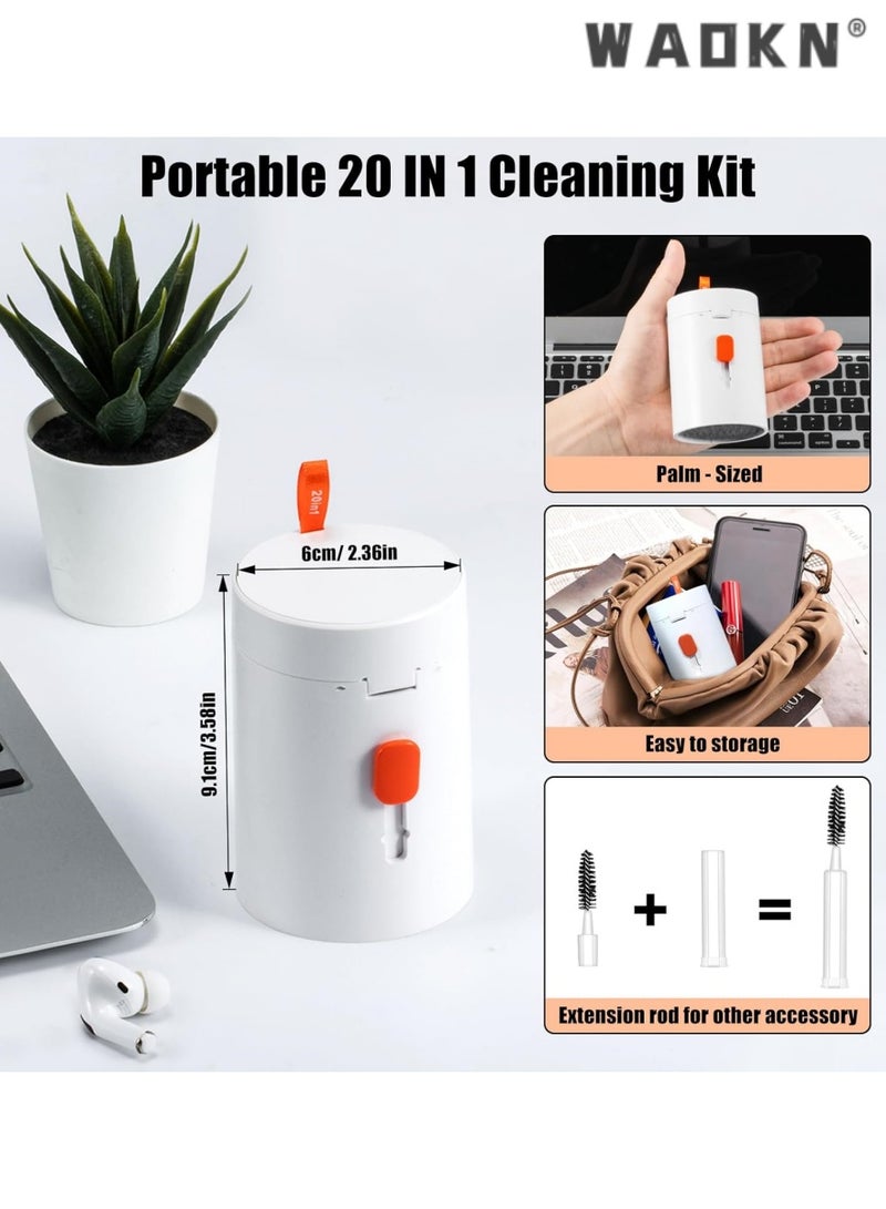 WAOKN Laptop Phone Screen Cleaner Kit, Computer Keyboard Brush Cleaning Spray for iPhone AirPods MacBook iPad, 20-in-1 Electronic Device Clean Tool for Camera PC Monitor Earbud TV Tablet Car Screens - Image 5