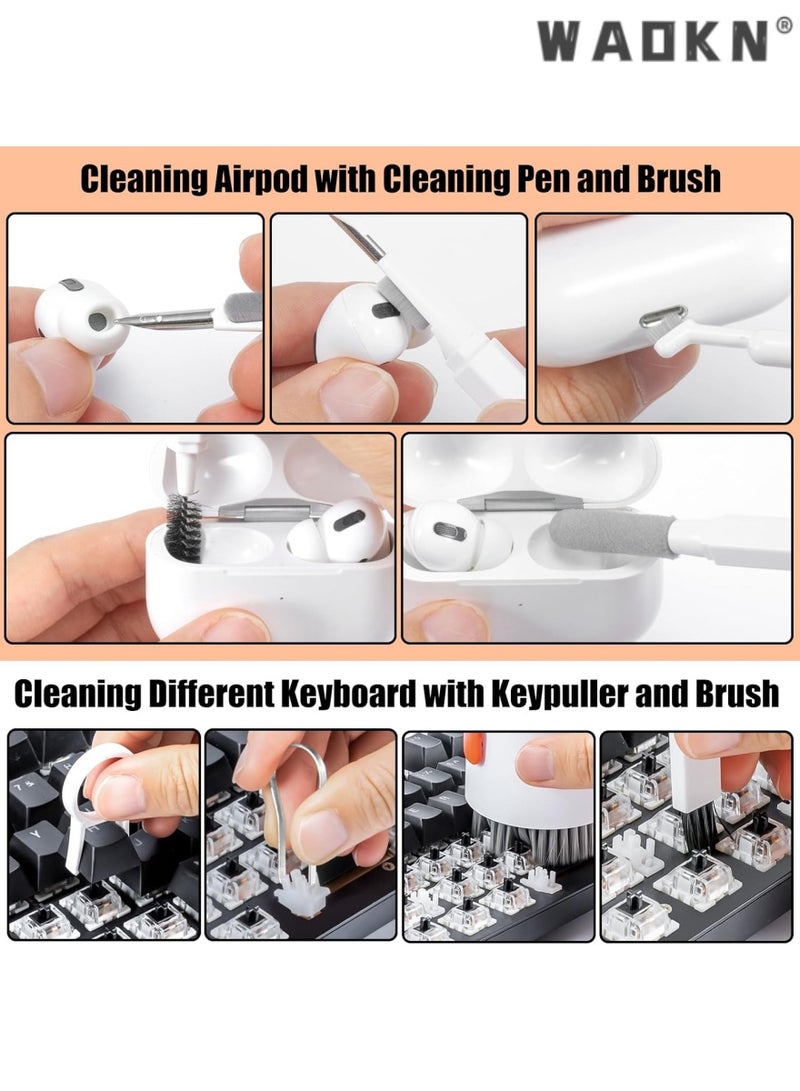 WAOKN Laptop Phone Screen Cleaner Kit, Computer Keyboard Brush Cleaning Spray for iPhone AirPods MacBook iPad, 20-in-1 Electronic Device Clean Tool for Camera PC Monitor Earbud TV Tablet Car Screens - Image 3