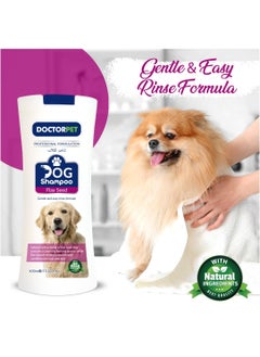 DOCTERPET Doctor Pet Dog Shampoo Flax Seed 400 ML – Enriched with Grape Seed Oil, Flax Seed Oil, Almond Oil & Vitamin E, Nourishing & Conditioning Formula for Healthy Coat  - Image 2