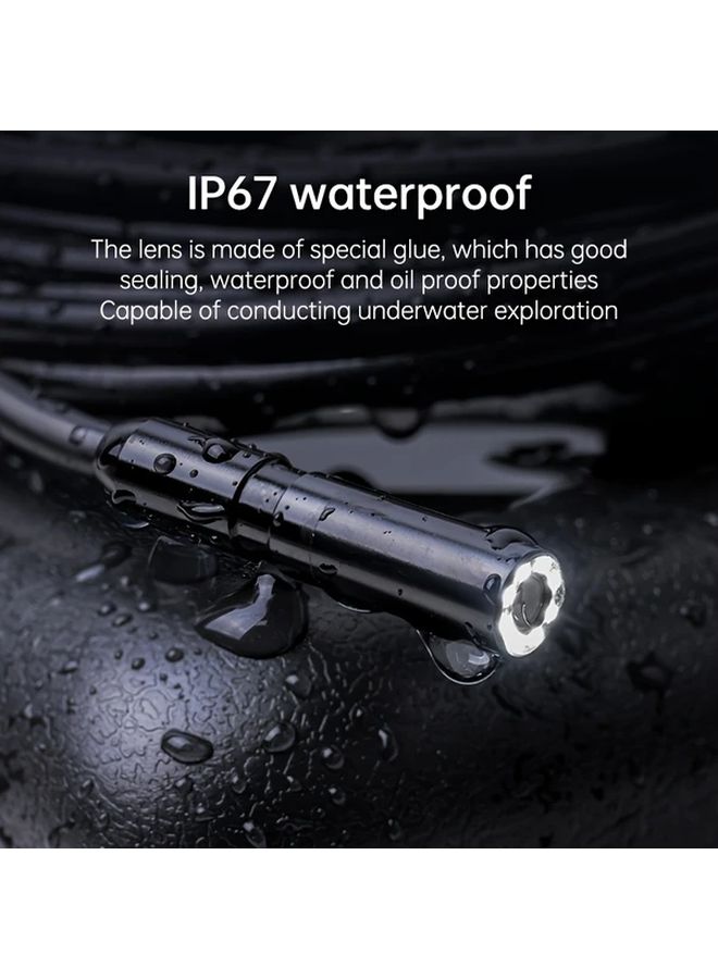 8 LED Light Industrial Endoscope with 4.3 Inch LCD Display Hard Wire 393.7inch Borescope USB Rechargeable Adjustable Height for Car Maintenance and HVAC Inspection Durable Construction30 - Image 3