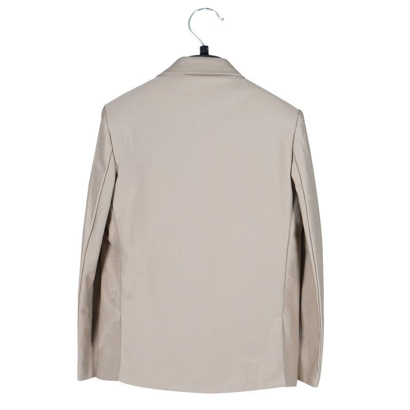 CHARCHIT Boys Cotton Blend Full Sleeves Solid Blazer and T-Shirt - Khaki - Image 2