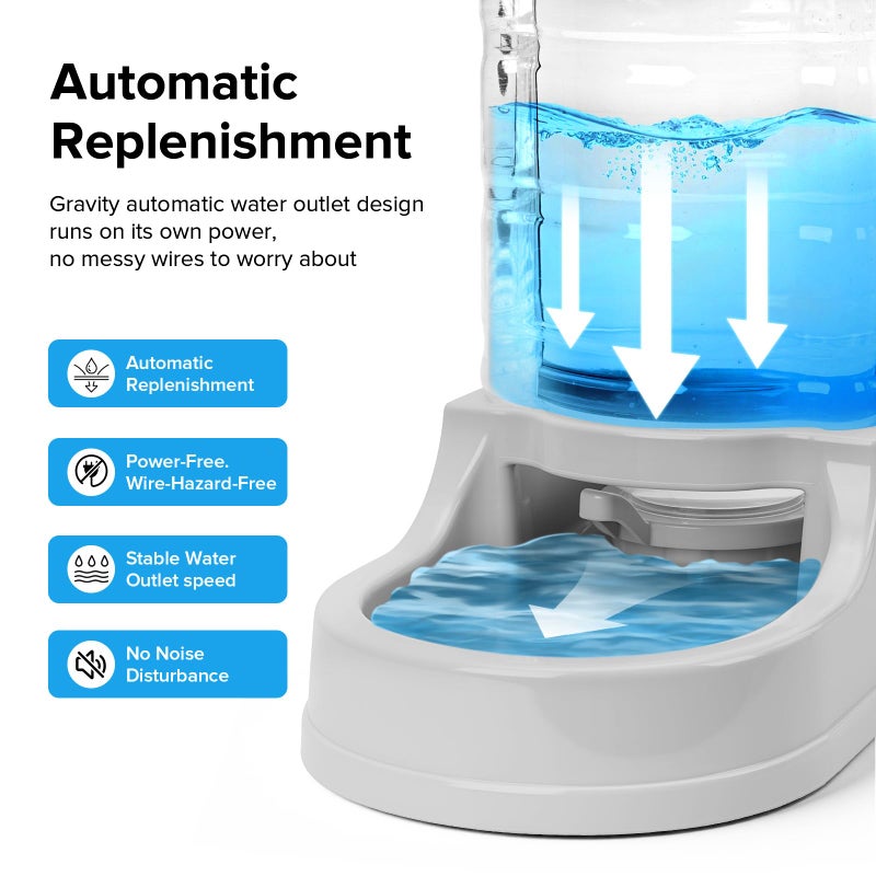 Kenond 2.5 Gallon Automatic Dog Water Dispenser, Gravity Water Bowl for Dogs, 9.5L Large Dog Water Bowl Dispenser, Suitable for Indoor/Outdoor Pet Dogs - Image 5
