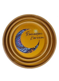 NKX Set of 3  Round Serving Wooden Tray  - Image 1