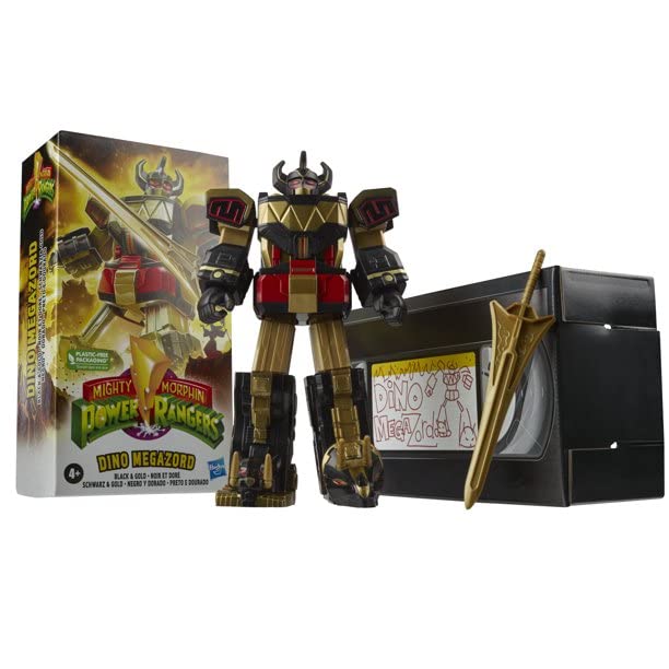 POWER RANGERS Mighty Morphin Power Rangers Megazord 7 inch Classic Figure Collector Set (Dino Megazord (Black & Gold)) - Image 5