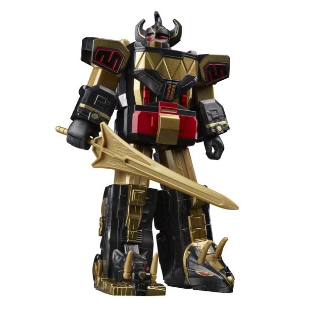 POWER RANGERS Mighty Morphin Power Rangers Megazord 7 inch Classic Figure Collector Set (Dino Megazord (Black & Gold)) - Image 3