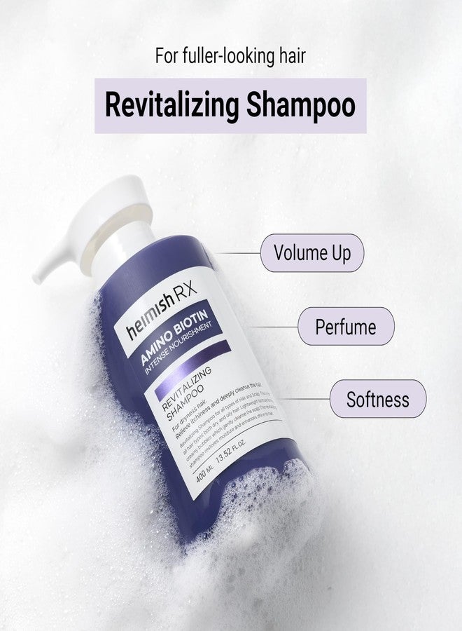 HEIMISH RX Amino Biotin Revitalizing Shampoo - Hair Treatment for Gentle Cleansing, Hydrating, Volumizing, Itchiness Relief, For All Types of Hair & Scalp with Amino Acid, Biotin, 400ml (13.52 fl.oz) - Image 2