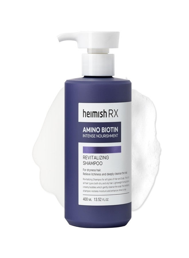 HEIMISH RX Amino Biotin Revitalizing Shampoo - Hair Treatment for Gentle Cleansing, Hydrating, Volumizing, Itchiness Relief, For All Types of Hair & Scalp with Amino Acid, Biotin, 400ml (13.52 fl.oz) - Image 1